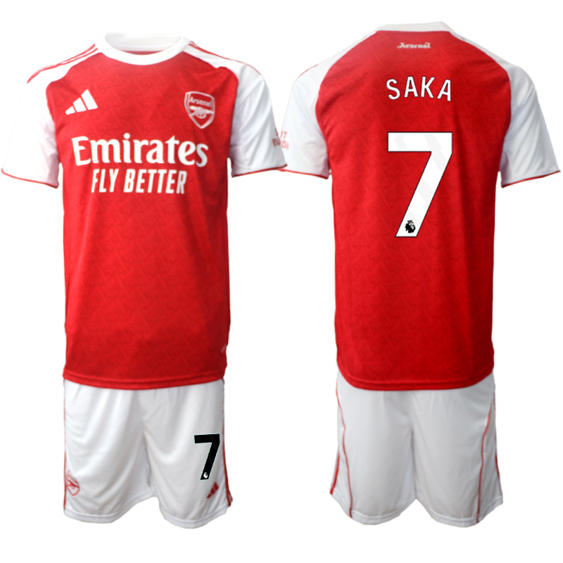 Men 2025-2026 Club Arsenal home red #7 Soccer Jersey 01